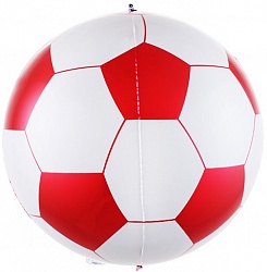 Шар Х 24" Сфера 3D, Футбольный мяч, Красный