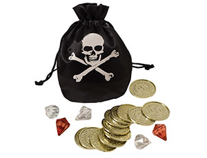 Мешок Пирата с монетами и камнями/AМС