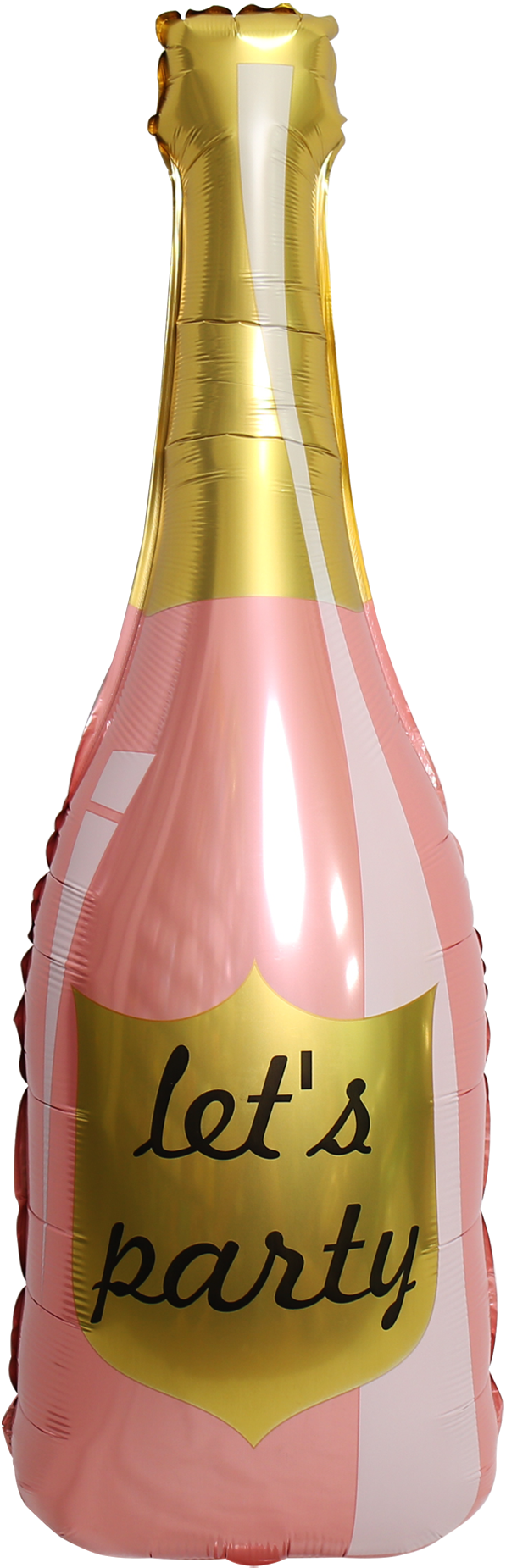 Шар Х Фигура, Бутылка Шампанское, Let`s Party, Розовый, 1 шт., 40"/102 см