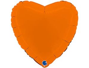 Шар Г 18" Сердце, Matte Orange, Пастель 