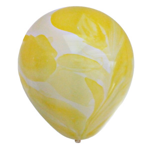 Шар M 12"/30см Многоцветный Yellow (Мрамор), 25 шт.
