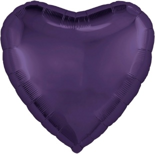 Шар Ag 19" Сердце, Фиолетовый темный