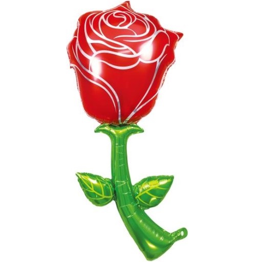 Шар Х Фигура, Цветок, Роза, Красный, 39"/99 см