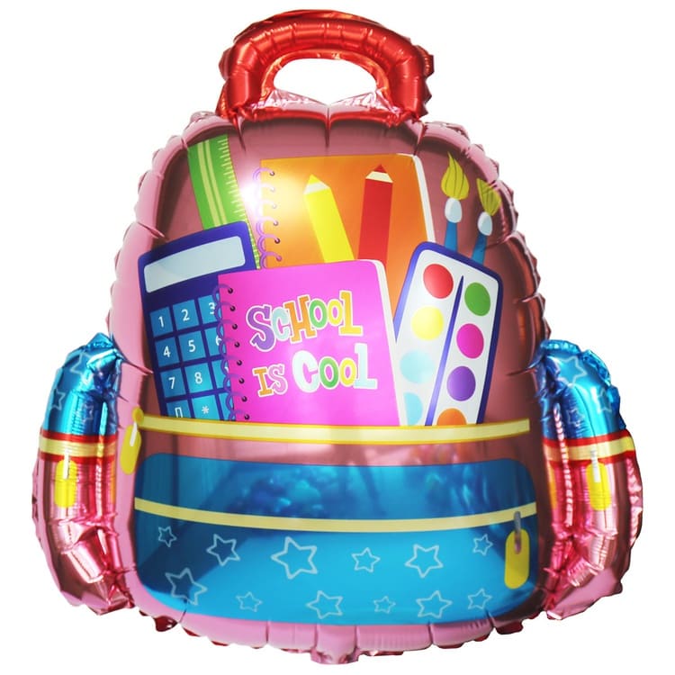 Шар Х Фигура, Школьный рюкзак, розовый. 25"/64 см