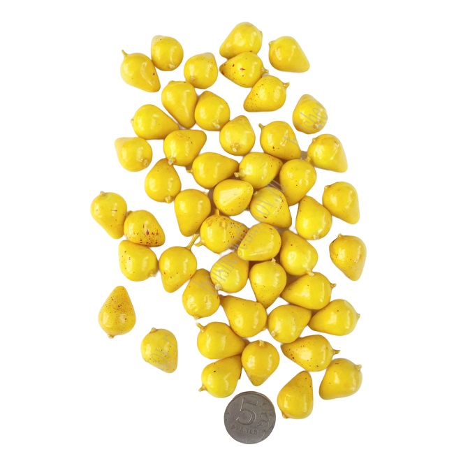 Муляж декоративный груша желтая, маленькая, SF-20, 20 шт