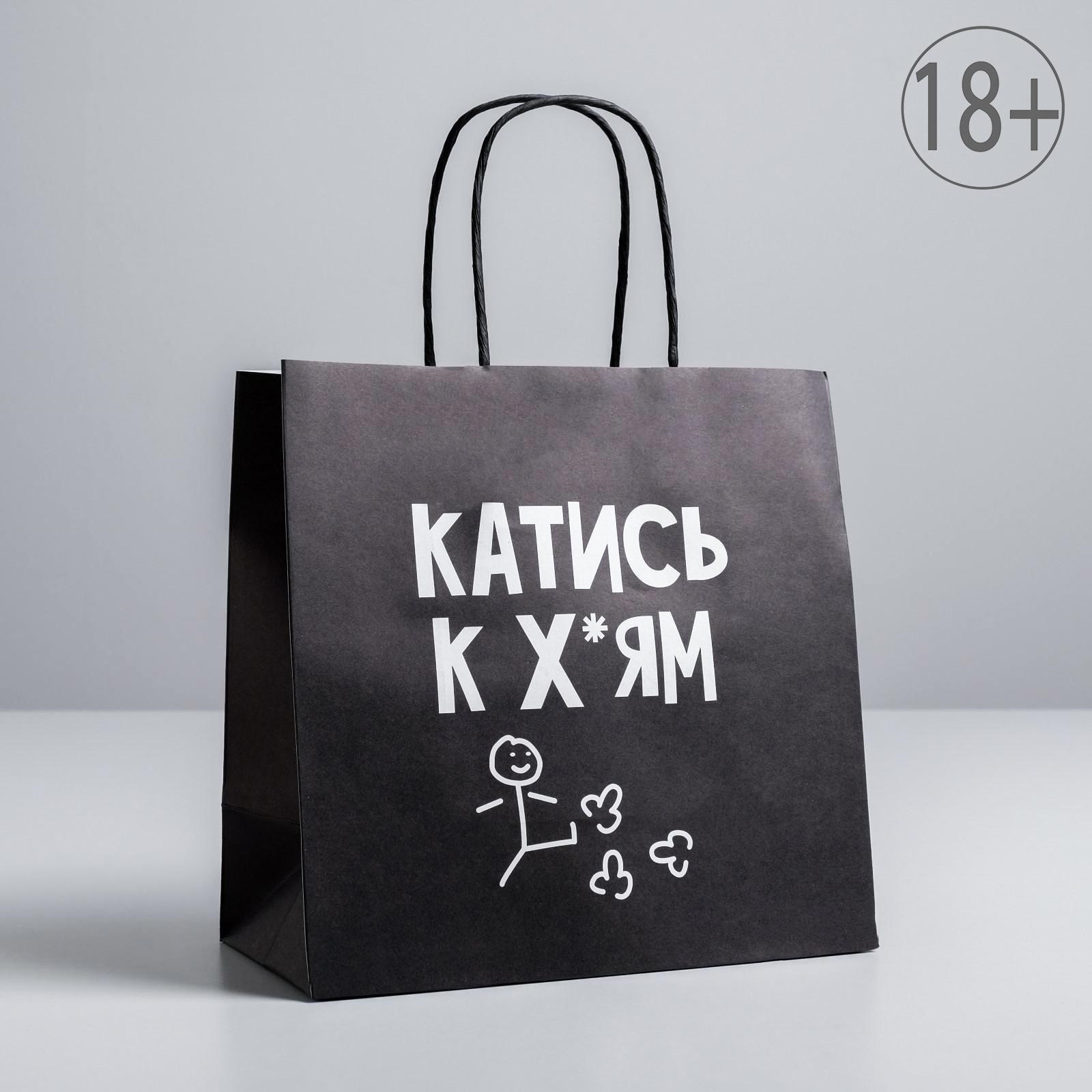 Пакет подарочный Катись, 22 х 22 х 11 см./Сл