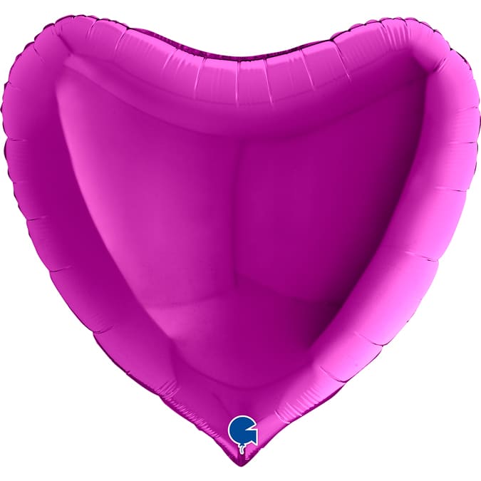 Шар Г 36" Сердце, Пурпурный
