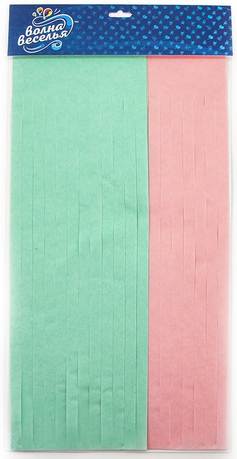 Гирлянда Тассел, Розовый/Мятный, 35*12 см, 10 листов