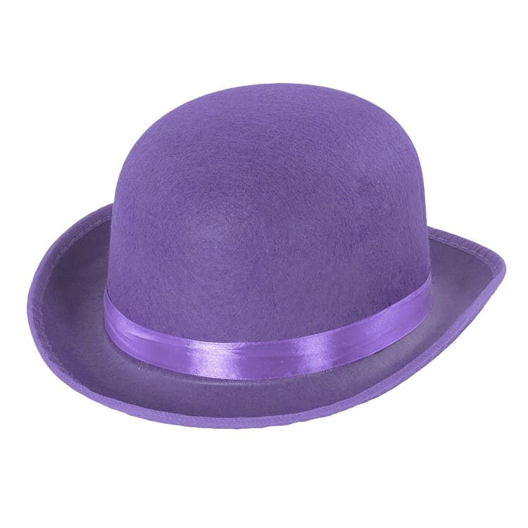 Шляпа Котелок, фетр, Фиолетовый