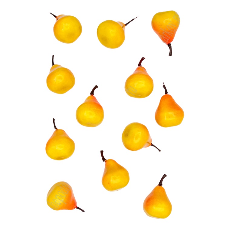 Муляж декоративный груша желто-оранжевая, SF-1238, 10 шт