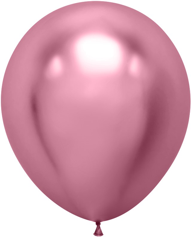Шар Х (18"/46 см) Хром, Розовый, 10 шт