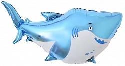 Шар Х Фигура Акула Голубой 38"/97см