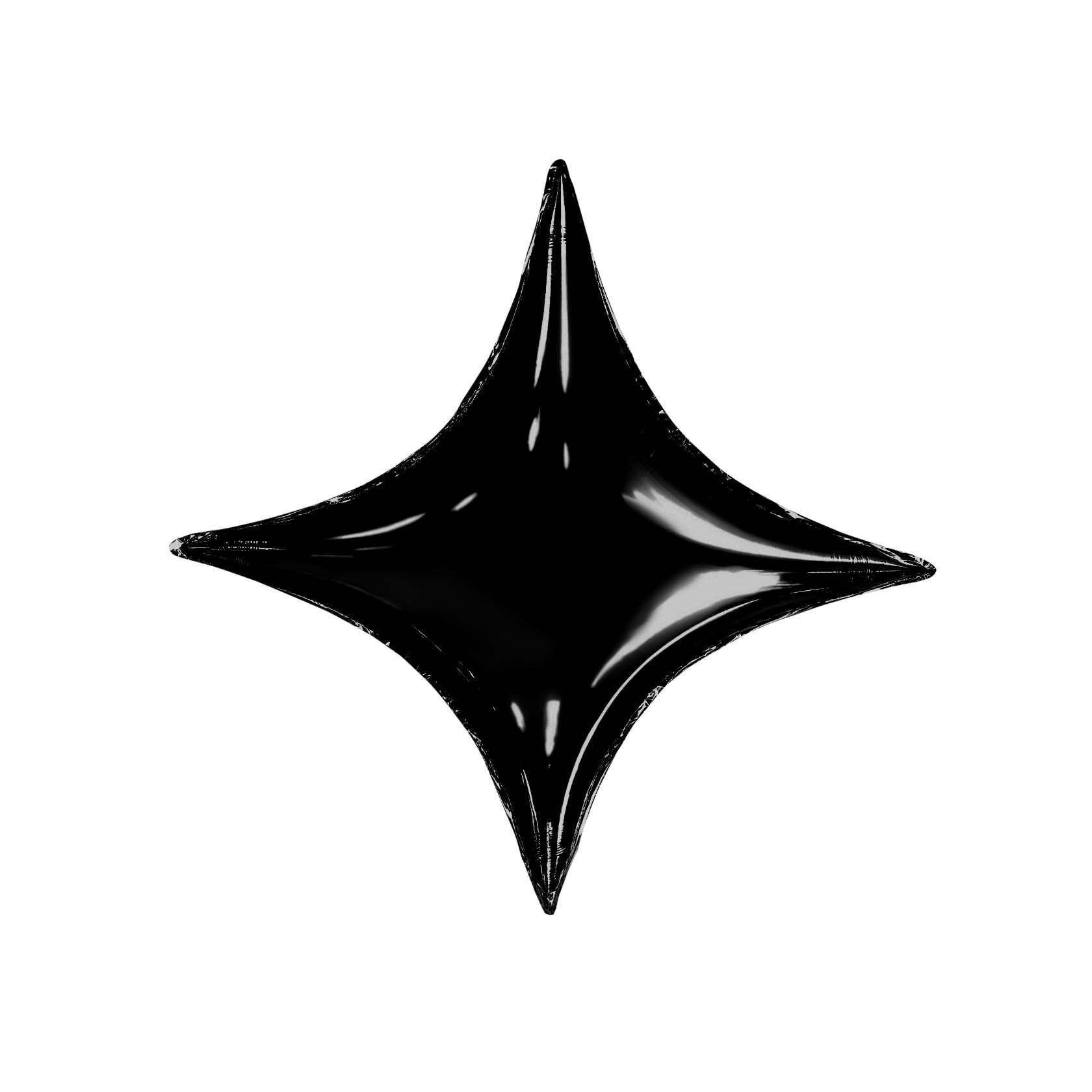 Шар Ag 26" Фигура 3D, Звезда Сириус, Черный блеск, инд. упак.