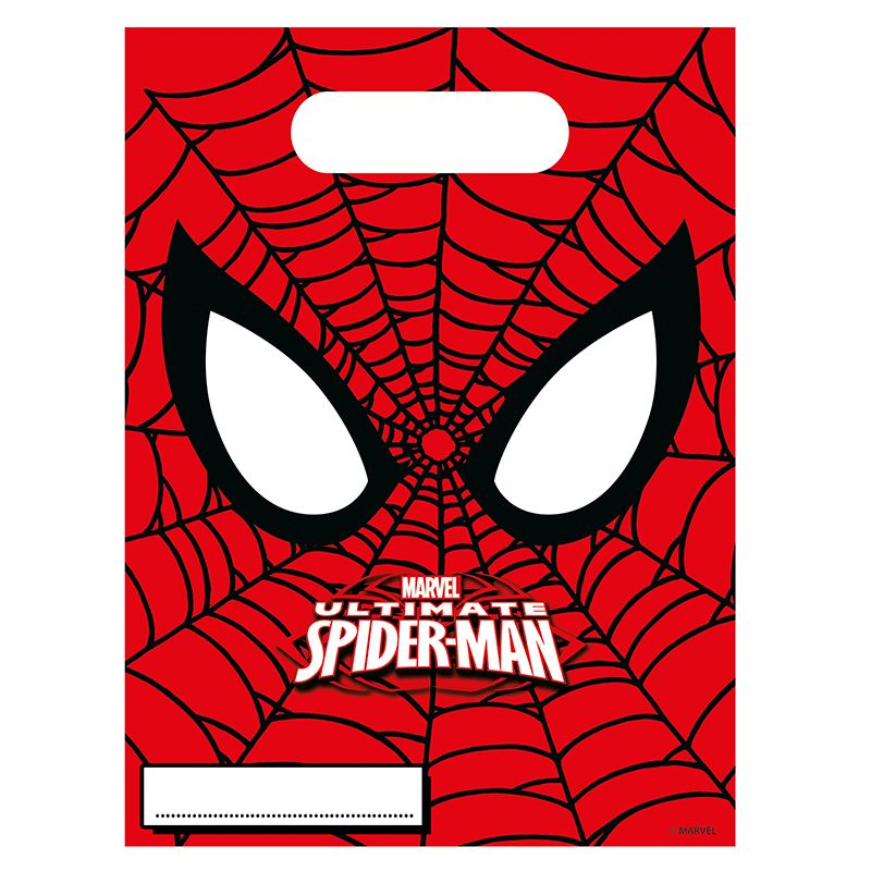 Пакеты подарочные "Человек-Паук. Супер сила" / Ultimate Spiderman Power / набор 6 шт.