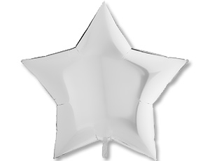 Шар Г 36" Звезда, Белый, Пастель 