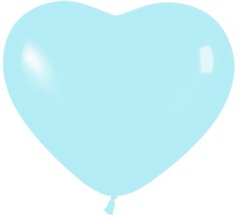 Шар S 6" Сердце Пастель Светло-голубой