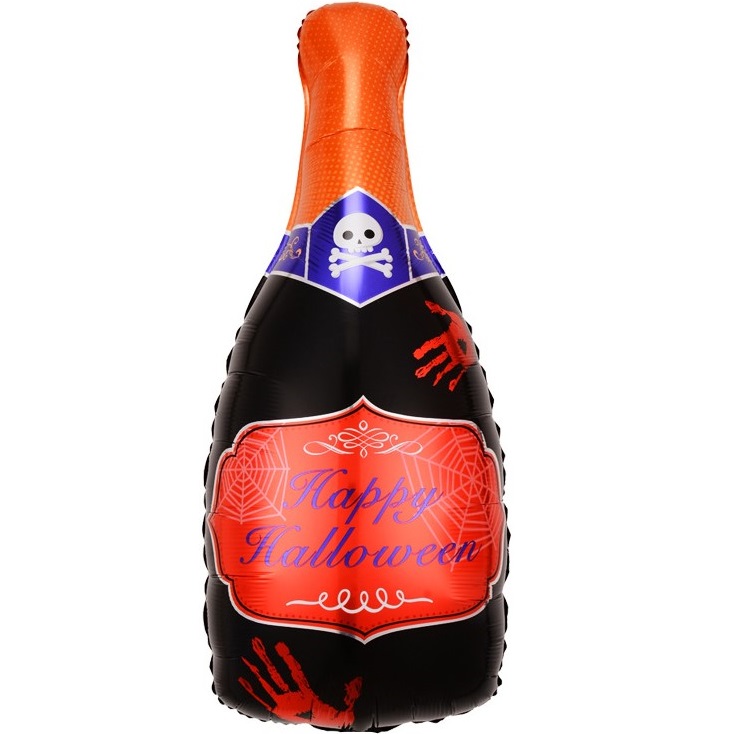 Шар Х Фигура Бутылка Шампанское на Хэллоуин, 39"/99 см