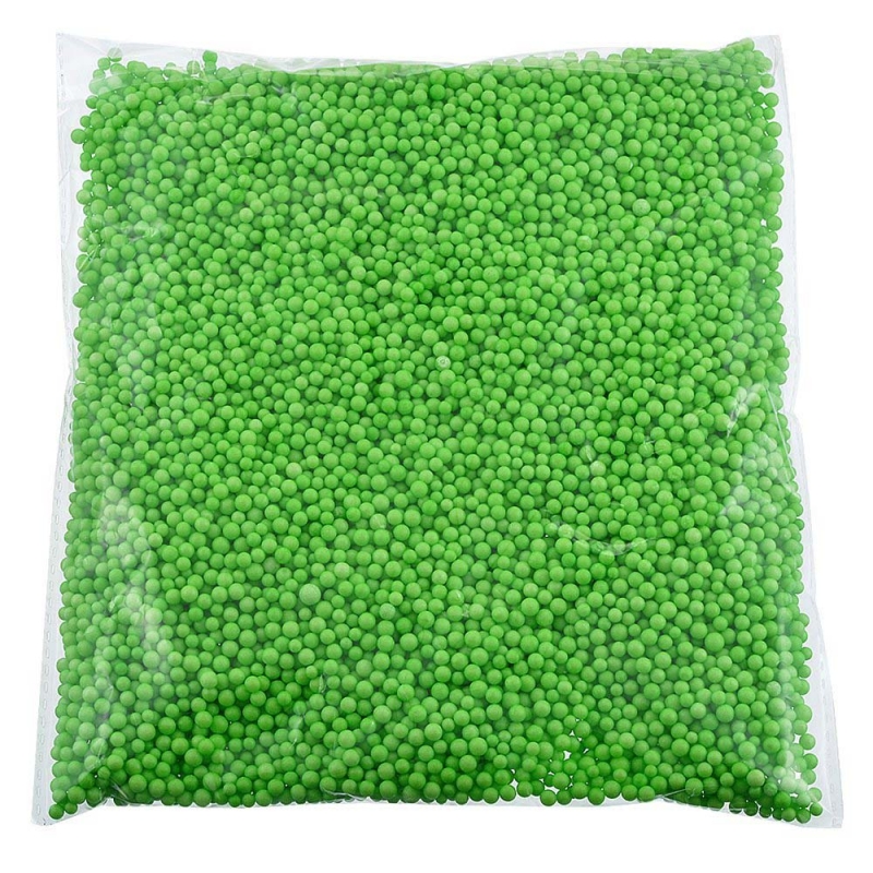 Шарики пенопласт, мелкие, Зеленый, (2-3 мм)