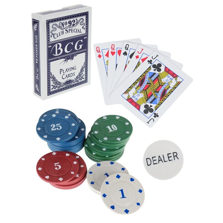 Набор для покера "Дорожный" 80 фишек с номиналом