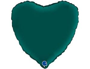 Шар Г 18" Сердце, Emerald Green, Сатин 