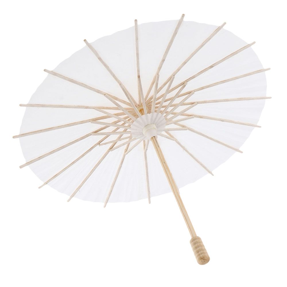 Зонтик для декора 20*16 см белый /Мо