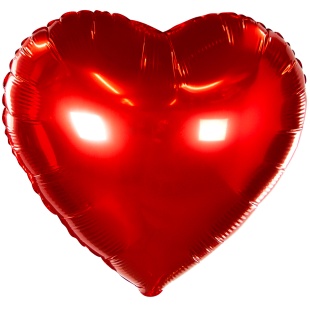 Шар Х Фигура, Сердце, Красный, 60"/152 см