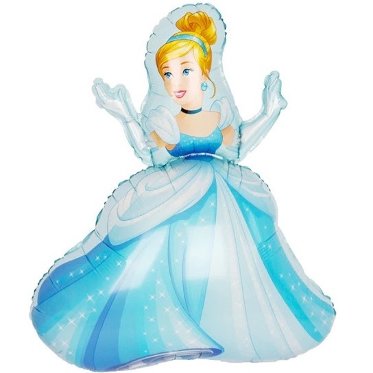 Шар Х Фигура, Принцесса Золушка, Бальное платье, 36"/91 см, 1 шт.