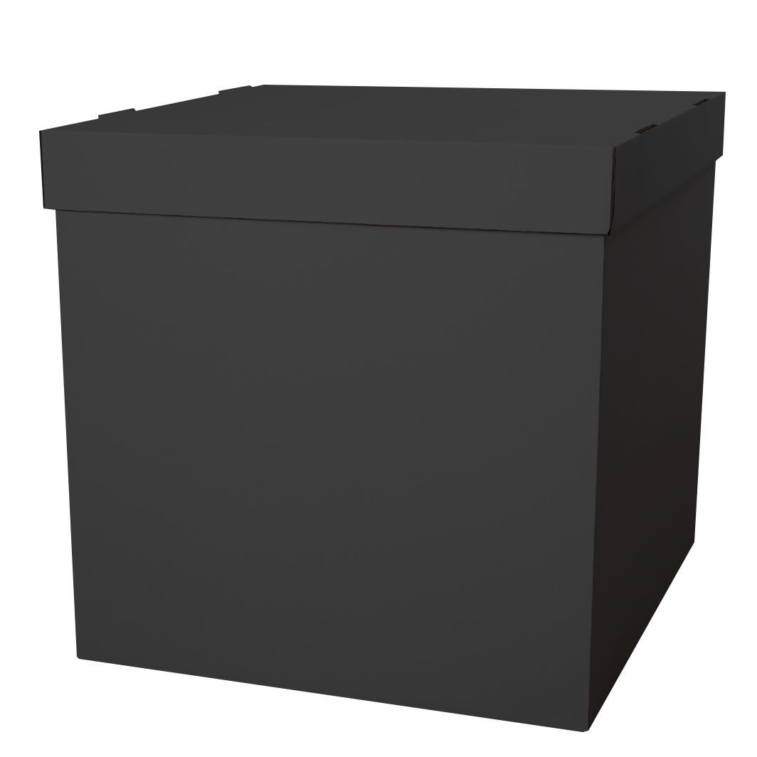 Коробка сюрприз для воздушных шаров, Черный, 70*70*70 см, 1 шт.
