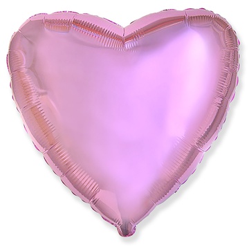 Шар Ф 18" Сердце, Розовый, металлик, упак.