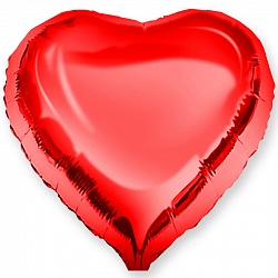 Шар Х 18" Сердце, Красный, 1 шт. (18"/46 см)