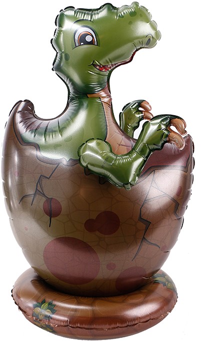 Шар Х Фигура, Динозаврик в яйце, зеленый, 1 шт. в упак. 21"/53 см.