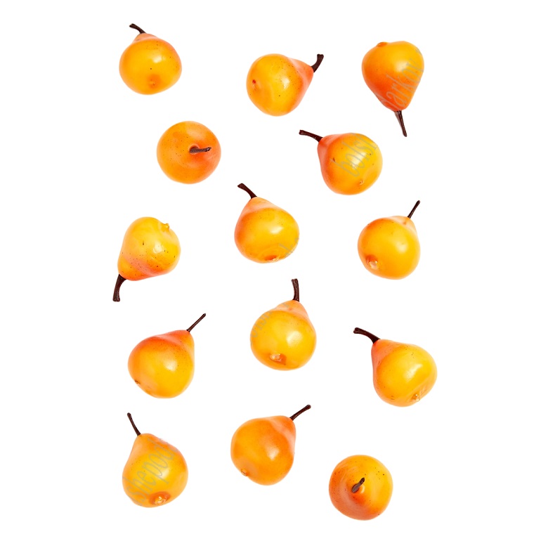 Муляж декоративный груша оранжевая, SF-1238, 10 шт