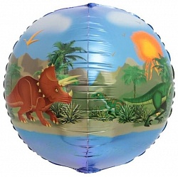 Шар Х Сфера 3D, Динозавры (24"/61 см)