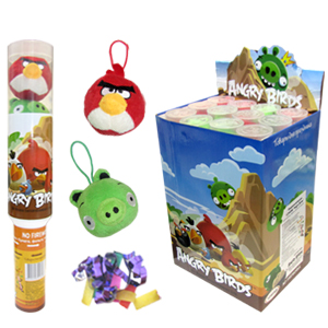 Пневмохлопушка 40 см Angry Birds бумага/фольга/игрушки