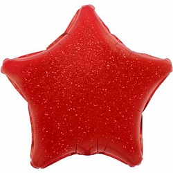 Шар Х 18" Звезда, Красный, Голография 1 шт.(18''/46 см) 