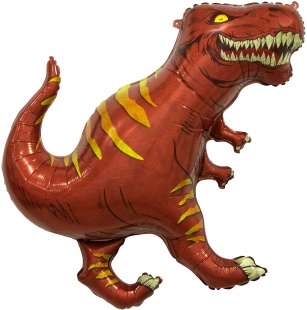 Шар Х Фигура, Динозавр Тираннозавр, Коричневый, 36"/91 см