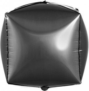 Шар Х Куб 3D, Черный,  (22"/56 см)
