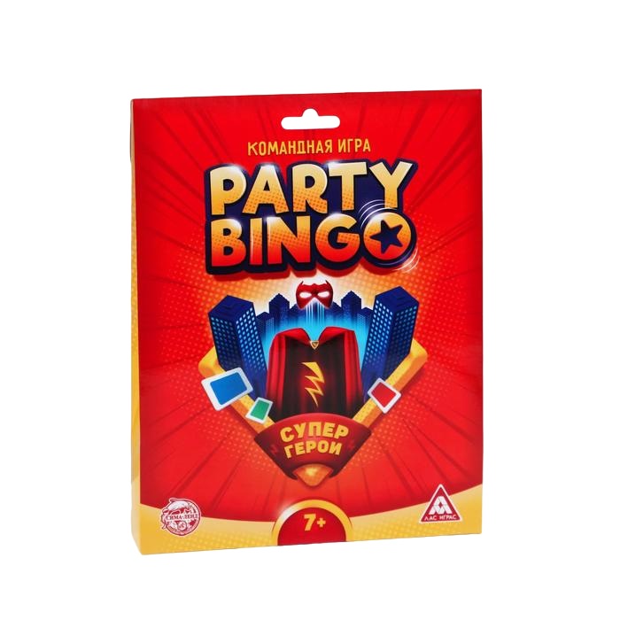 Игра командная Party bingo. Супер герои, 8+/Сл