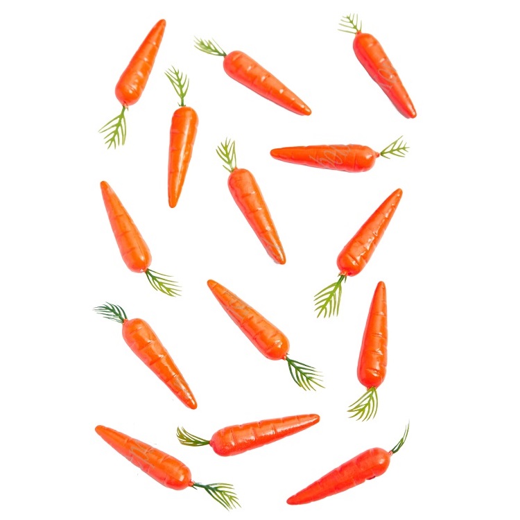 Муляж декоративный морковь с хвостиком, SF-1238, 10 шт