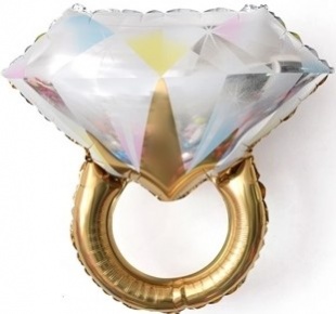 Шар Х Фигура, Кольцо с бриллиантом, золото, 27''/69 см