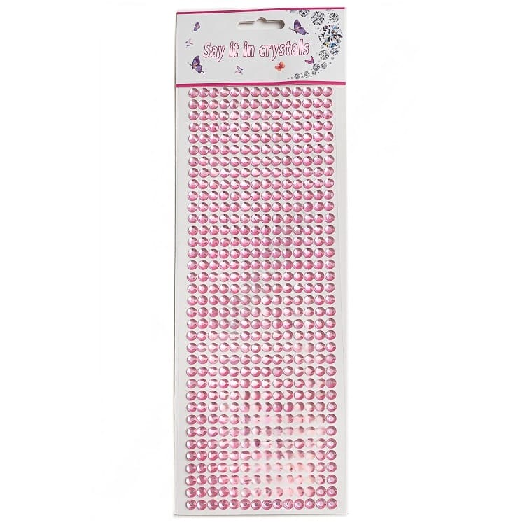 Стразы декоративные, светло-розовый, 6 мм, (504 шт)