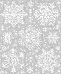 Наклейки "Зимние украшения на окна - Снежинки, набор №2"/ДБ