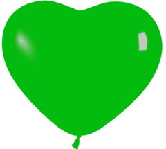 Шар S 6" Сердце Пастель Светло-Зелёный (Лайм)