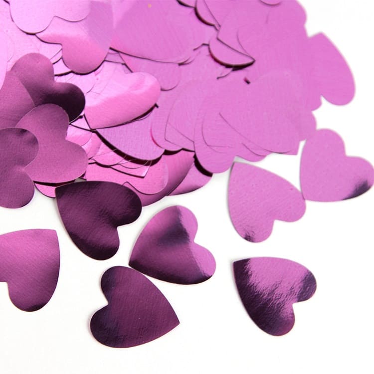 Конфетти фольга Сердце, Розовый, Металлик, 2,5 см, 50 гр. /ДБ