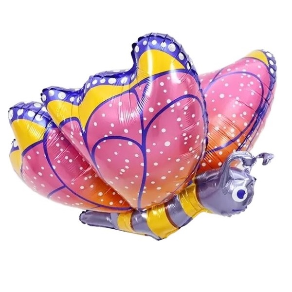 Шар Х Фигура 3D, Бабочка, Розовый, 30"/76 см