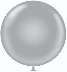 Шар Х (36"/91 см) Серебро, металлик, 10 шт