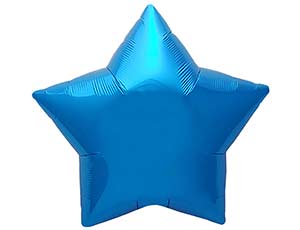 Шар Ag 19" Звезда, Синий Металлик 