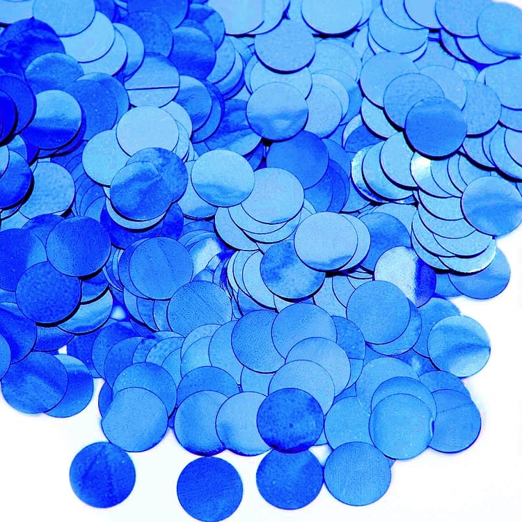 Конфетти фольга Круг, Королевский синий, Металлик, 1 см, 50 гр. /ДБ