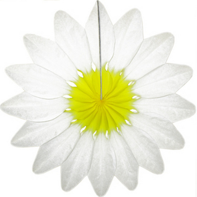 Цветок Белый бумажный, 36 см./ПБ