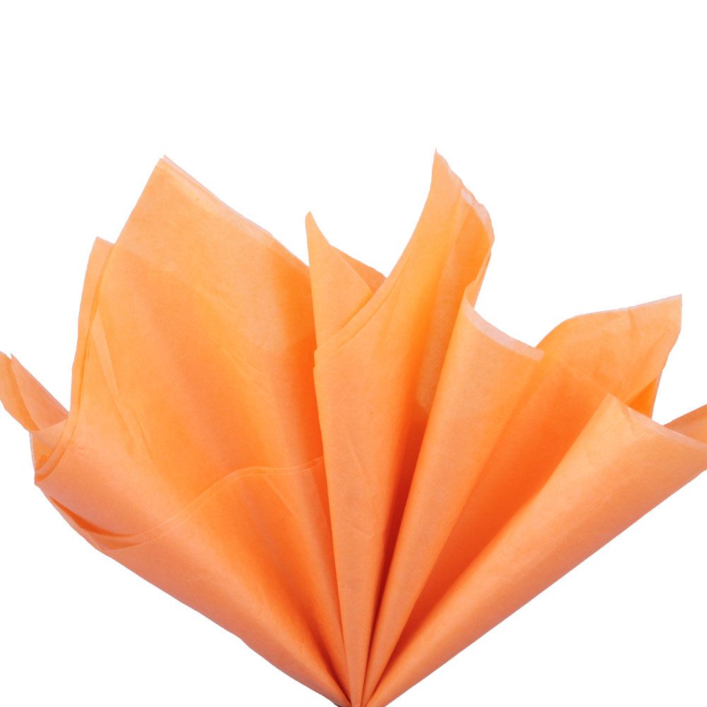 Бумага тишью 66*50 см, Оранжевый, 10 листов